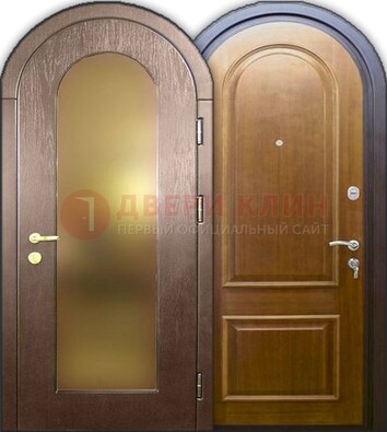 Металлическая арочная дверь ДА-12 в банк в Электростали