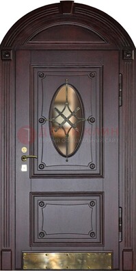 Арочная металлическая дверь с виноритом ДА-38 в Электростали