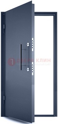 Черная металлическая бронированная дверь ДБ-1 в Электростали