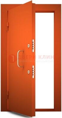 Оранжевая стальная бронированная дверь с нитроэмалью ДБ-2 в Электростали