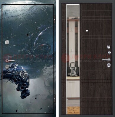 Железная дверь с фотопечатью космической фантастики ДФ-51 в Электростали