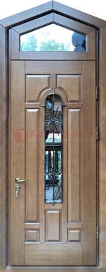Железная дверь Винорит с фрамугой для частного дома ДФГ-34 в Электростали