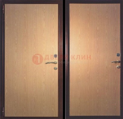 Коричневая металлическая дверь с ламинатом ДЛ-17 в Электростали