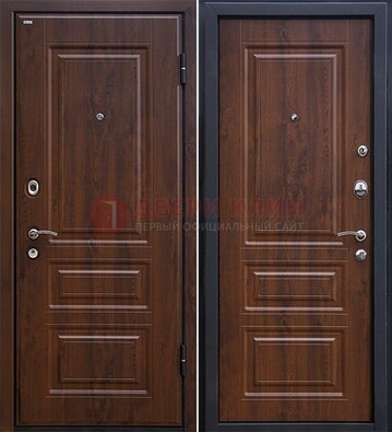 Темная металлическая дверь с МДФ ДМ-140 в Электростали