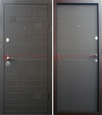 Черная железная дверь МДФ ДМ-227 в Электростали