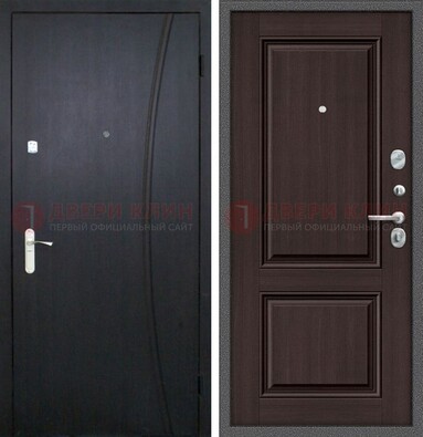 Темная стальная дверь с МДФ панелями ДМ-362 в Электростали