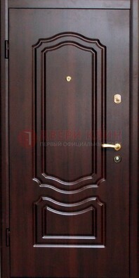 Темная железная дверь с МДФ ДМ-41 в частный дом в Электростали