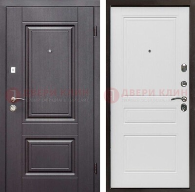 Классическая железная дверь с МДФ панелями ДМ-437 в Электростали