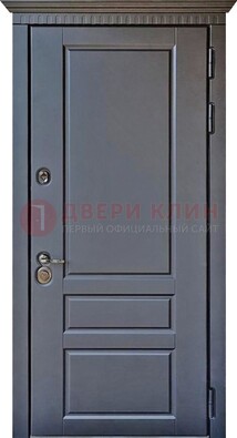 Тёмная входная дверь для коттеджа с МДФ ДМ-528 в Электростали