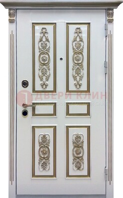 Входная дверь с массивом дуба в белом цвете ДМД-62 в Электростали