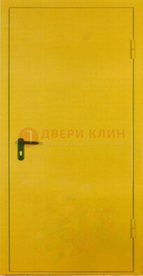 Желтая железная дверь с нитроэмалью ДН-5 в Электростали