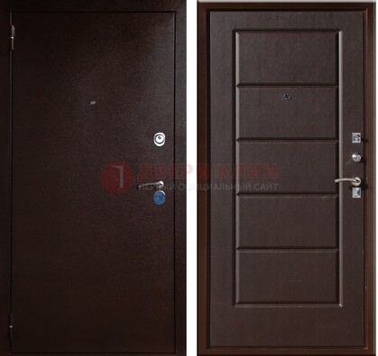Темная входная дверь с порошковым окрасом ДП-113 в Электростали