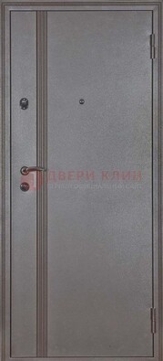Коричневая металлическая дверь с порошковым напылением ДП-132 в Электростали