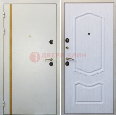 Белая входная дверь с порошковым напылением ДП-136 в Электростали
