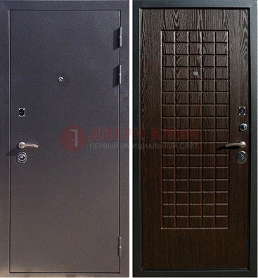 Серая металлическая дверь с порошковым напылением ДП-153 в Электростали