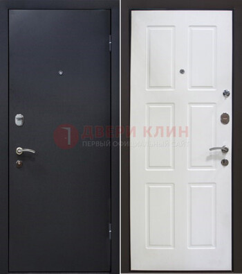 Черная металлическая дверь с порошковым покрытием ДП-193 в Электростали