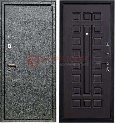 Черная стальная дверь с порошковым покрытием ДП-196 в Электростали