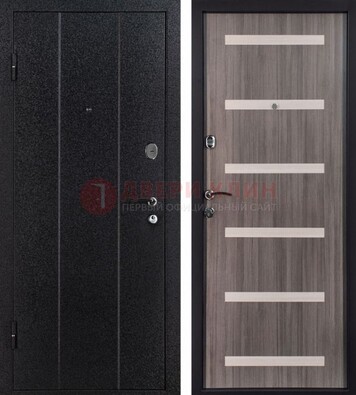 Черная стальная дверь с порошковым окрасом ДП-199 в Электростали