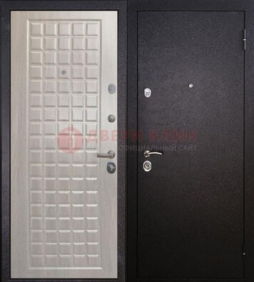 Черная входная дверь с порошковым покрытием ДП-206 в Электростали