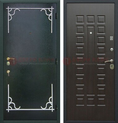 Входная дверь с порошковым покрытием Антик медь/Венге ДП-223 в Электростали