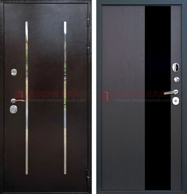 Стальная дверь с порошковым напылением с МДФ и стеклом ДП-230 в Электростали