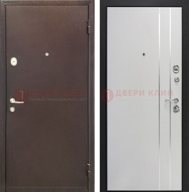 Входная дверь с порошковым покрытием с МДФ с молдингами ДП-232 в Электростали