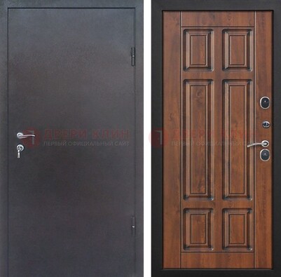 Входная дверь с порошковым покрытием Медный антик с МДФ панелью ДП-235 в Электростали