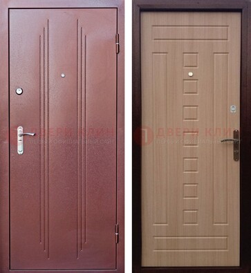 Стальная дверь с порошковым напыление цвета медный антик ДП-249 в Электростали
