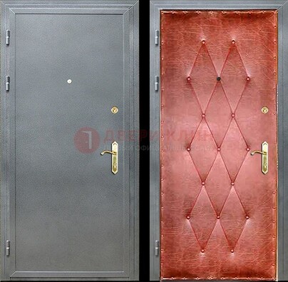 Серая стальная дверь с порошковым покрытием ДП-25 в Электростали
