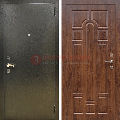 Металлическая дверь Темное серебро с порошковым покрытием и МДФ ДП-271 в Электростали