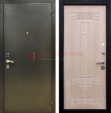 Входная темно-серая дверь с порошковым напылением и МДФ ДП-273 в Электростали