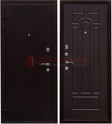 Черная стальная дверь с порошковым покрытием ДП-35 в Электростали