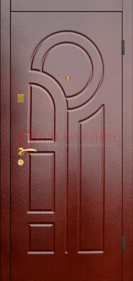 Красная металлическая дверь с порошковым окрасом ДП-57 в Электростали
