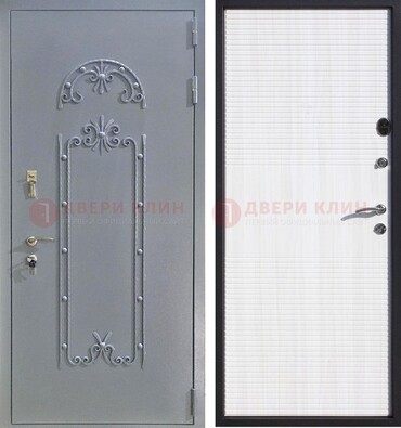 Черная входная дверь с порошковым покрытием ДП-67 в Электростали