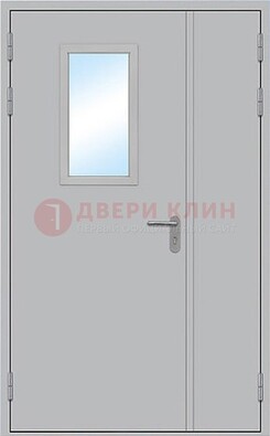 Белая входная противопожарная дверь со стеклянной вставкой ДПП-10 в Электростали