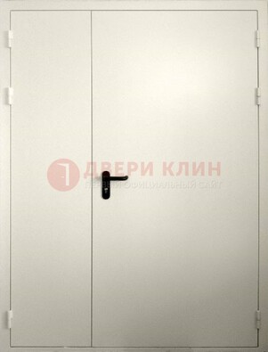 Белая противопожарная двупольная дверь ДПМ-02/60 в Электростали