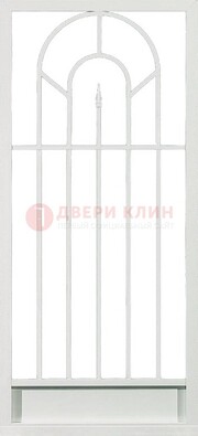 Стальная решетчатая дверь в белом цвете с пикой ДР-11 в Электростали