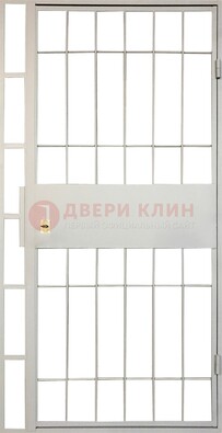 Железная решетчатая дверь в белом цвете ДР-19 в Электростали