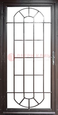 Темная металлическая решетчатая дверь ДР-22 в Электростали