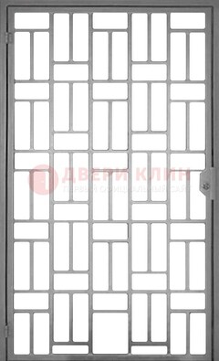 Металлическая решетчатая дверь в сером цвете ДР-23 в Электростали