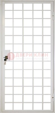 Белая металлическая решетчатая дверь ДР-2 в Электростали