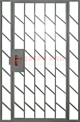 Металлическая решетчатая дверь с фрамугами ДР-48 в Электростали