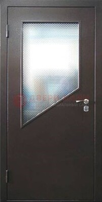 Стальная дверь со стеклом ДС-5 в кирпичный коттедж в Электростали