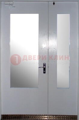 Белая  тамбурная дверь со стеклянными вставками ДТМ-18 в Электростали
