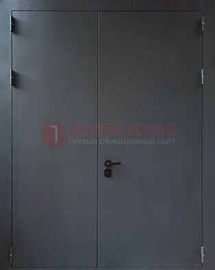 Черная распашная тамбурная дверь Порошок ДТМ-46 в Электростали