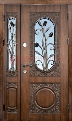 Железная дверь с виноритом и ковкой ДВТ-180 в Электростали