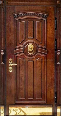 Входная дверь с виноритом в коричневом цвете ДВТ-236 в Электростали