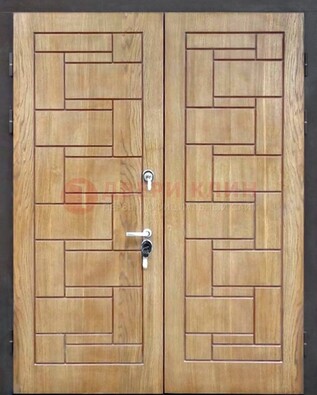 Светло-коричневая стальная дверь с виноритом ДВТ-245 в Электростали