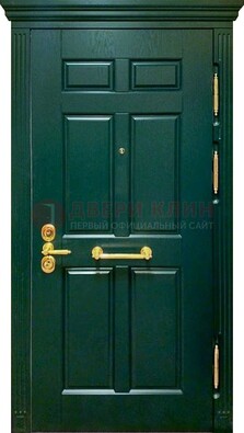 Классическая зеленая дверь с виноритом на улицу ДВТ-248 в Электростали