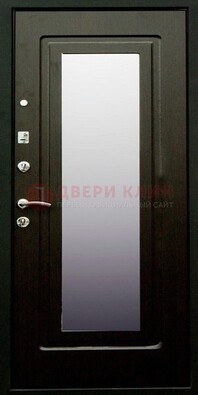 Черная металлическая дверь с зеркалом ДЗ-37 в Электростали